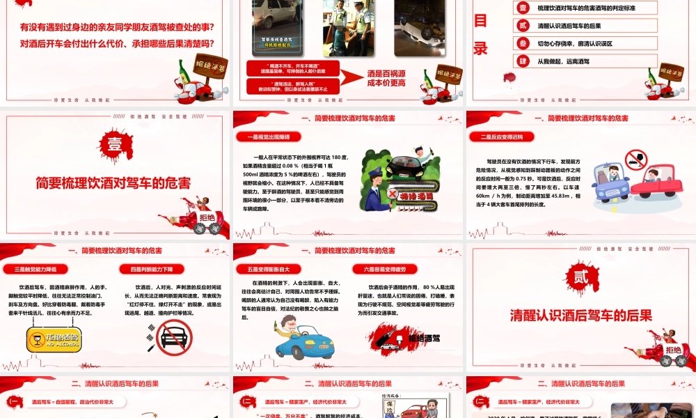 PPT+讲稿：防范酒驾醉驾警示教育《从我做起，远离酒驾，莫让酒驾毁终生》.pptx