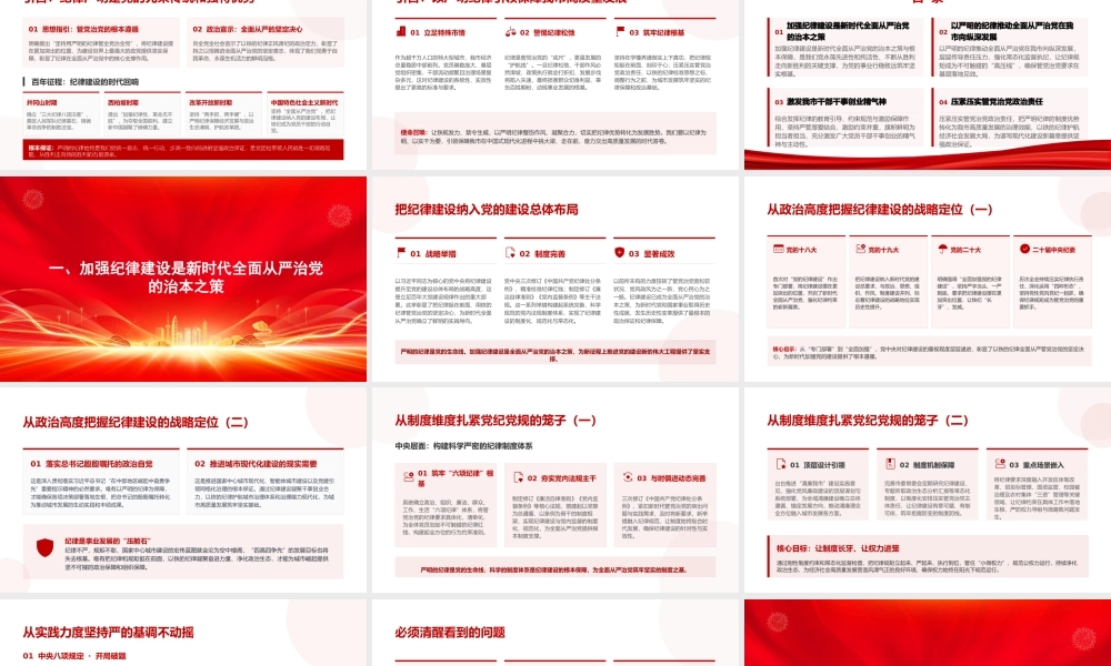 党课PPT：学习贯彻习近平党建思想，坚持用严明的纪律管党治党.pptx