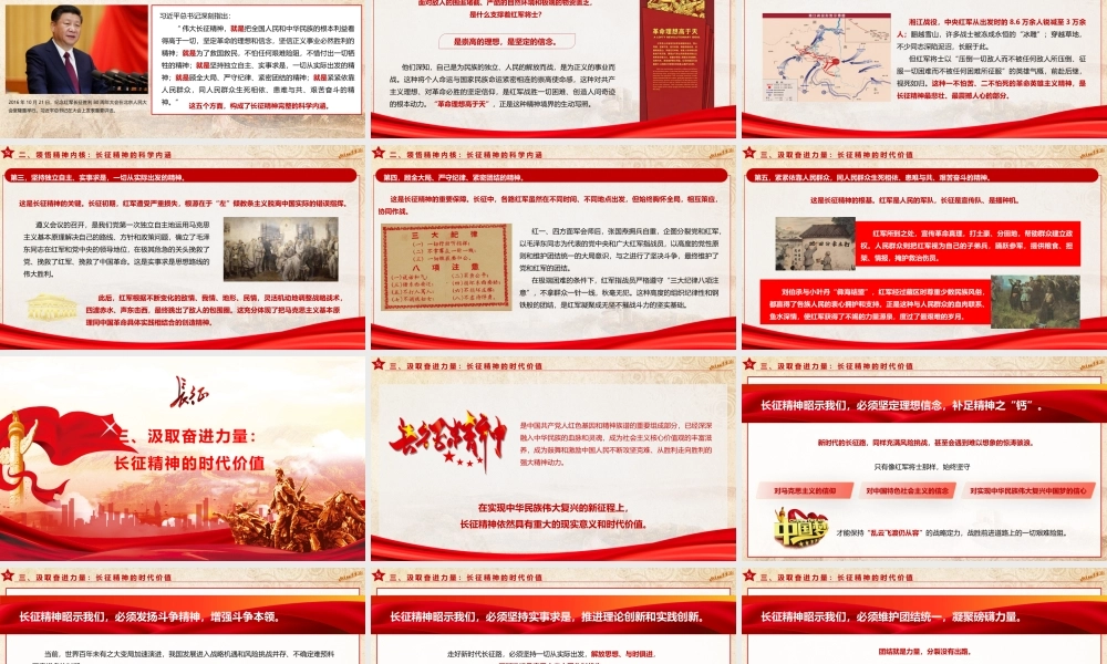 PPT：弘扬长征精神汲取奋进力量走好新时代长征路.pptx