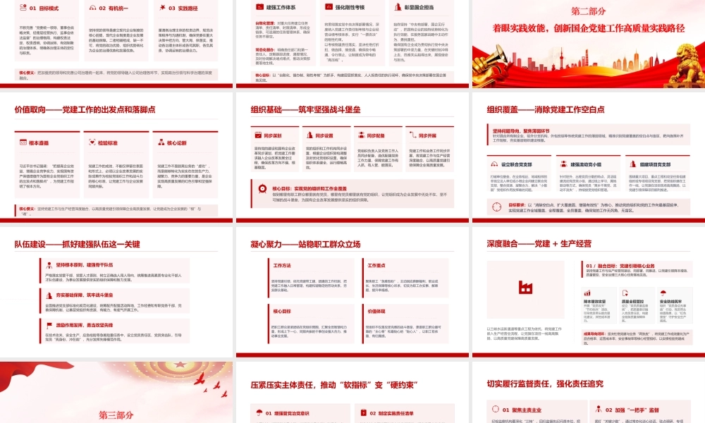 党课PPT：学习贯彻习近平党建思想，走好国有企业高质量发展赶考路.pptx