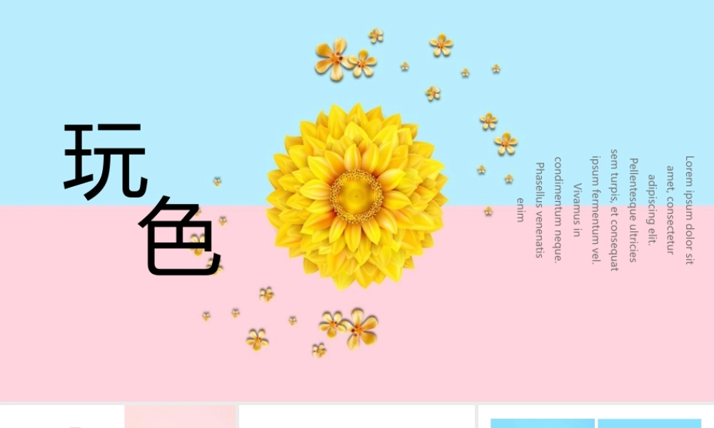 马卡龙配色花卉背景“玩色”时尚文艺.pptx