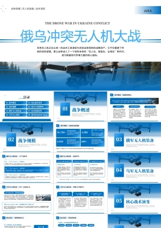 蓝色俄乌冲突无人机大战学习解读.pptx