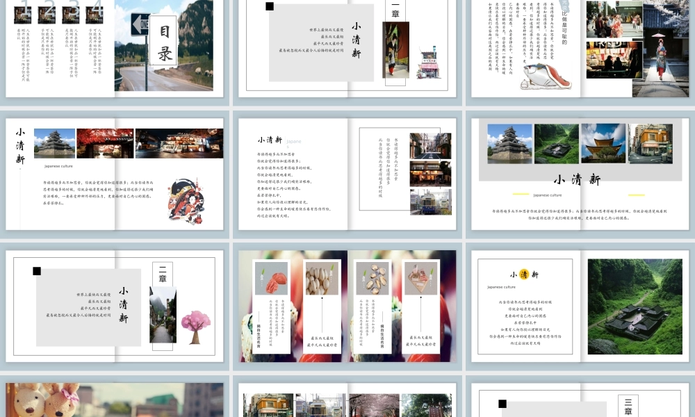 蓝色日系文艺小清新.pptx