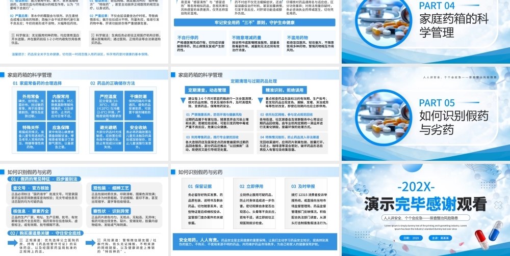 蓝色简约医疗全国药品安全宣传月 .pptx