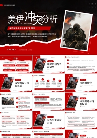 红色美伊冲突分析解读.pptx