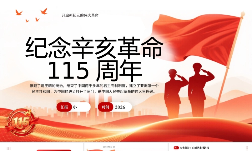 红色党政风纪念辛亥革命115周年党课.pptx