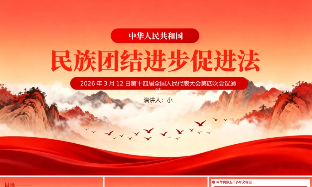 红色党政风民族团结进步促进法科普介绍 .pptx