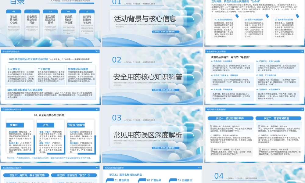 蓝色简约2026年全国药品安全宣传月.pptx