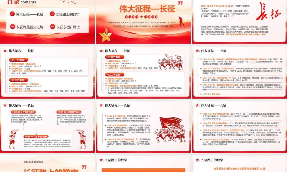 红色党建纪念中国红军长征胜利90周年.pptx
