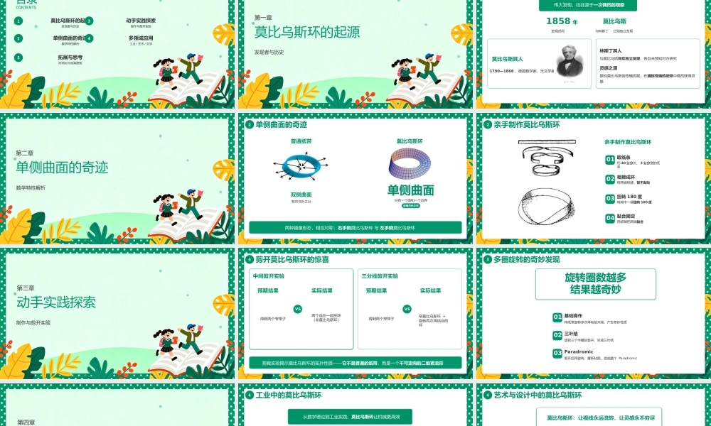 绿色卡通莫比乌斯环课件.pptx