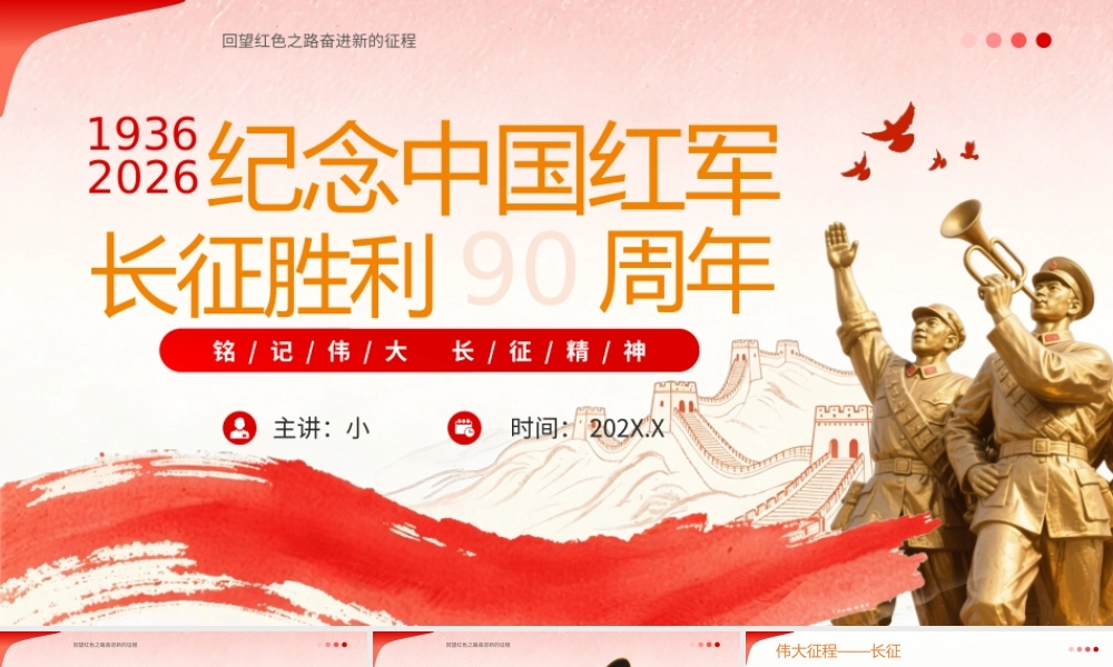 红色党政风长征胜利90周年 板.pptx