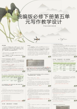 第五单元  学写演讲稿（单元作文教学课件）-高中语文新教材必修下册单元备课（课件+教案）.pptx