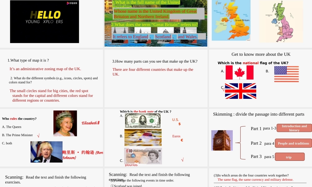 Unit 4 History and Traditions reading and thinking-2021-2022学年高一英语精美课件 精美教案（必修二）（人教版2019）.pptx