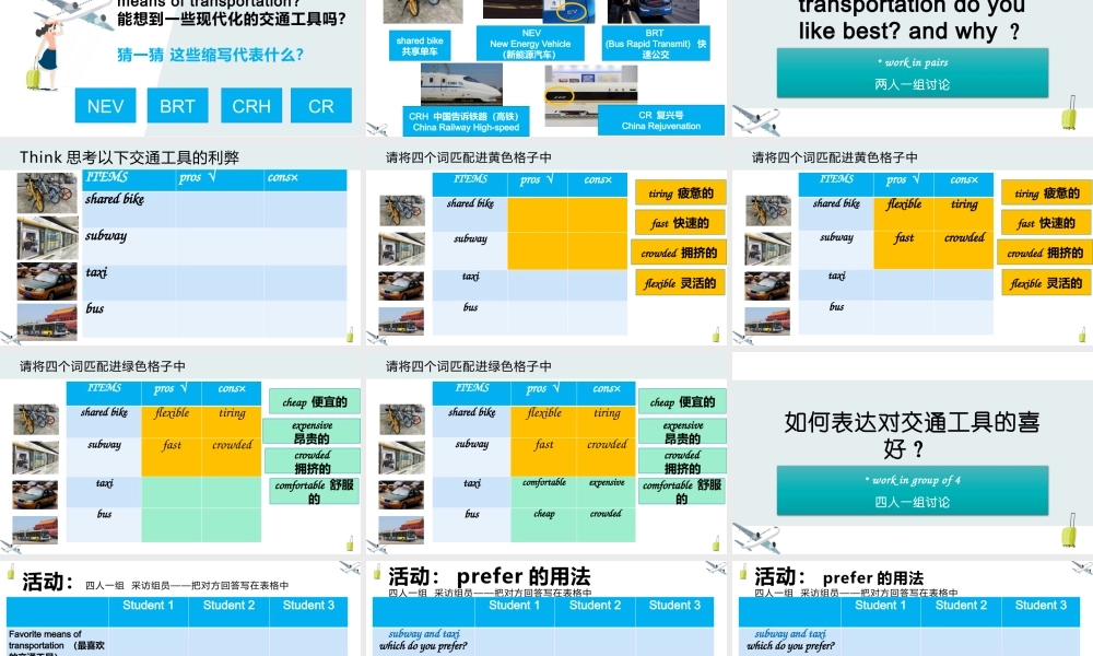 Unit 2 Transportation（第3-4课时）（means of transportation听说课prefer用法）（课件）-【中职专用】高一英语同步精品课堂（高教版2021·book1）.pptx