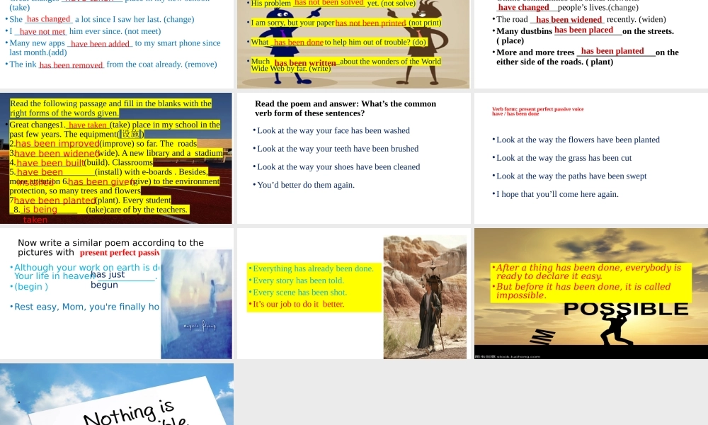 Unit 3 The Internet Discovering Useful Structures 现在完成时被动语态的用法 高一英语精美课件 精美教案（必修二）（人教版2019）.pptx