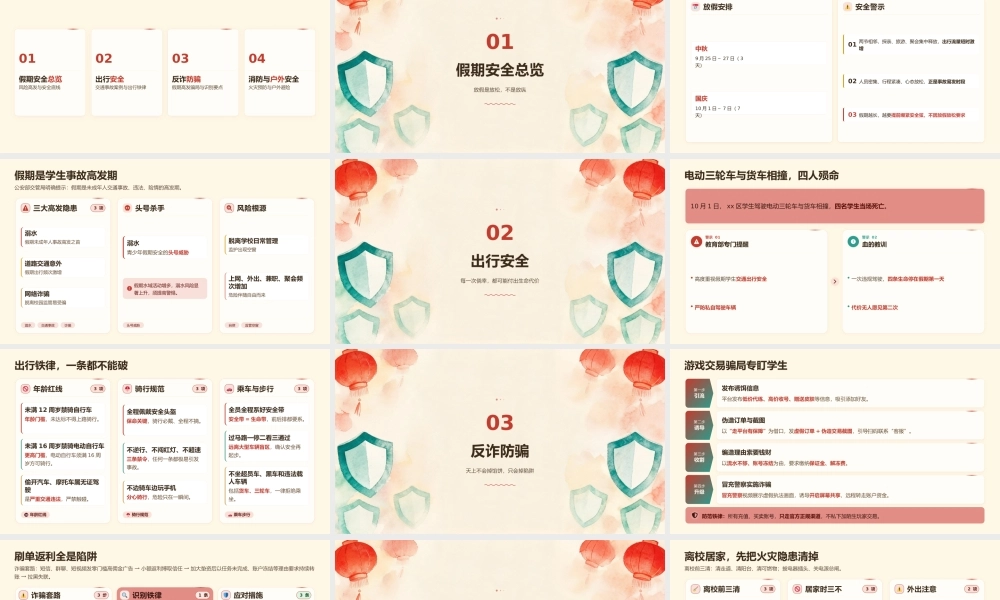 PPT：放假不放安全，青春不去冒险—中职、高中生国庆·中秋假期安全教育课.pptx