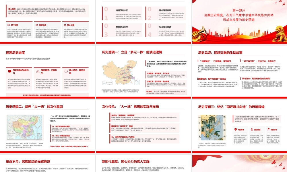党课PPT：以铸牢中华民族共同体意识为主线，切实增强各民族文化认同.pptx