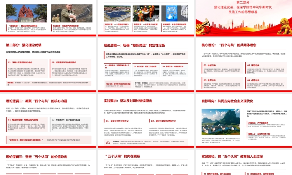 党课PPT：以铸牢中华民族共同体意识为主线，切实增强各民族文化认同.pptx