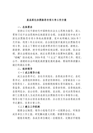 某县深化扫黑除恶专项斗争工作方案.doc