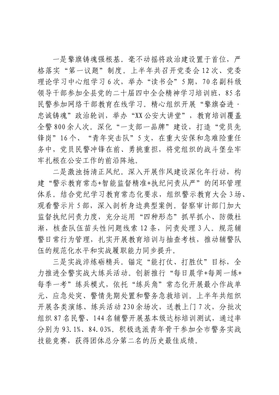 县公安局2026年上半年工作总结及下半年工作谋划.doc_第2页