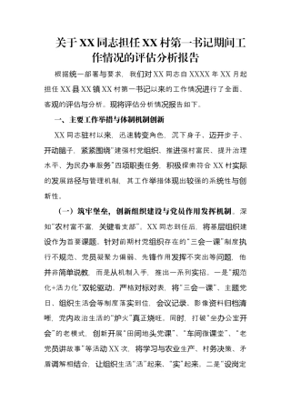 驻村评估分析报告.docx