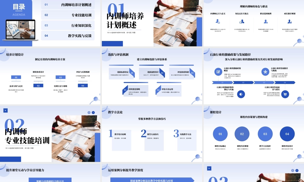 蓝色商务内训师培训 .pptx