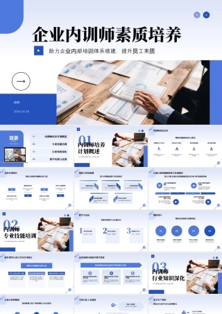 蓝色商务内训师培训 .pptx