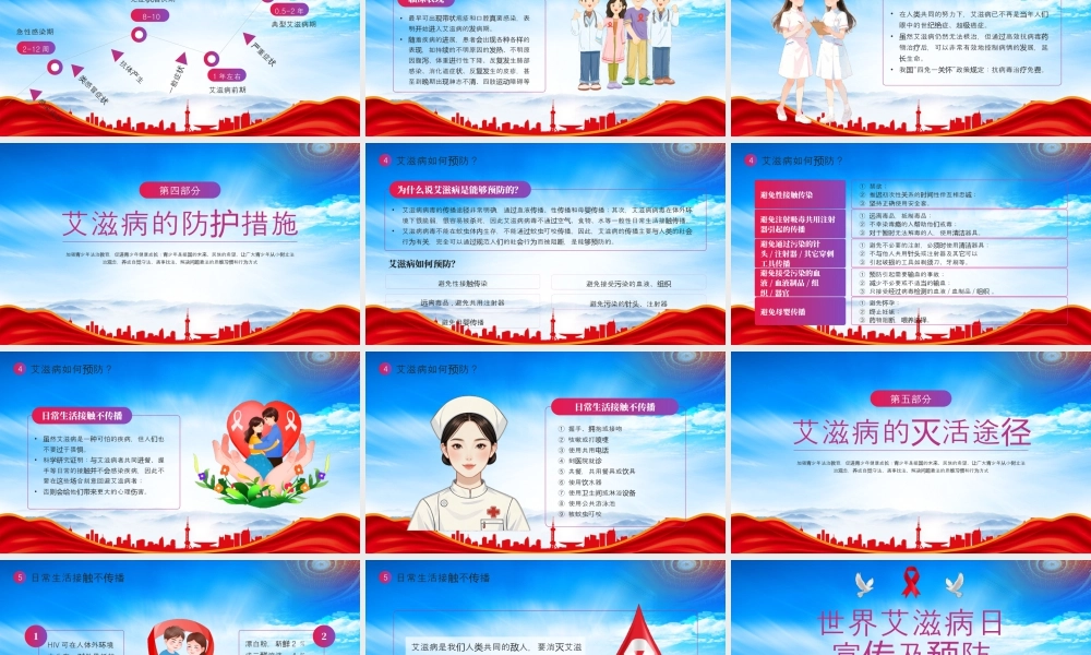 世界艾滋病日宣传预防主题培训行动起来向零艾滋迈进.pptx