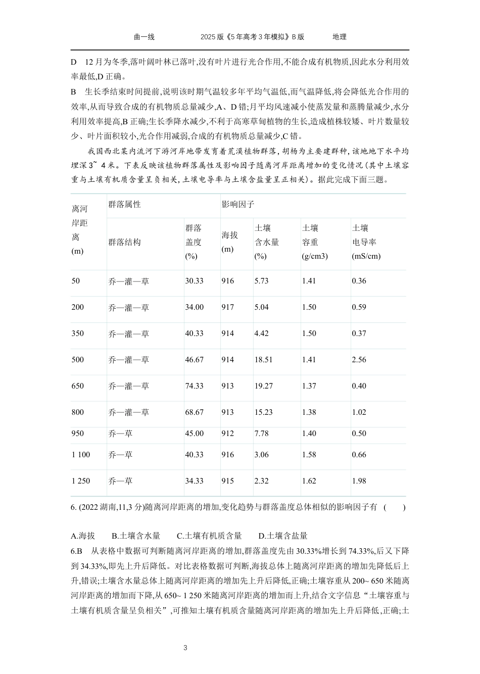 江苏地理高考真题14_专题6　 自然环境的整体性和差异性.docx_第3页
