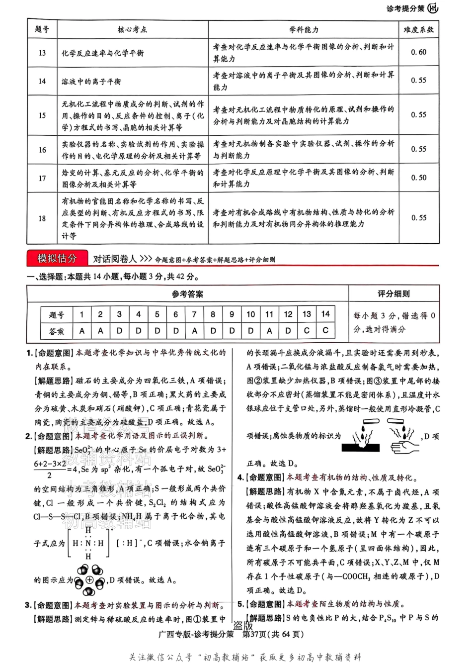 高考押题预测卷 2025广西专版 化学答案.pdf_第2页