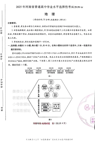 高考押题预测卷 2025河南专版 地理.pdf