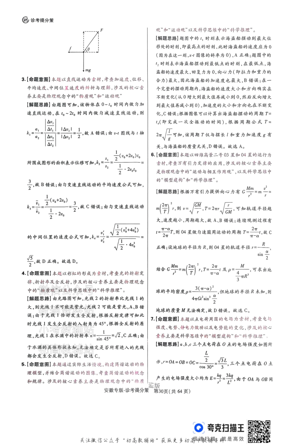 【物理答案】王后雄2025高考押题预测卷（安徽专版）.pdf_第2页