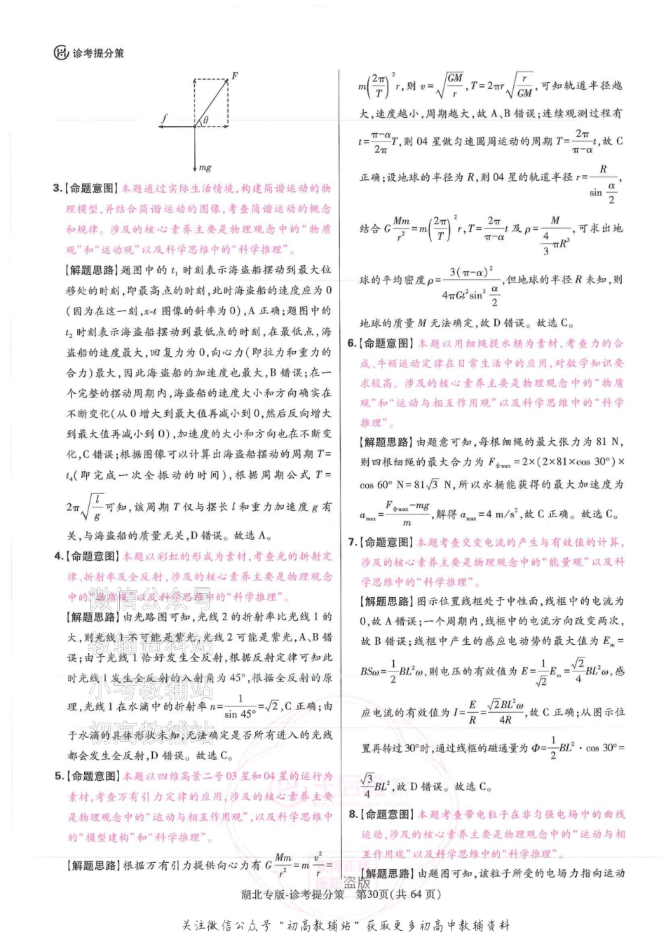 2025版《高考押题预测卷》（湖北专版）物理答案.pdf_第2页