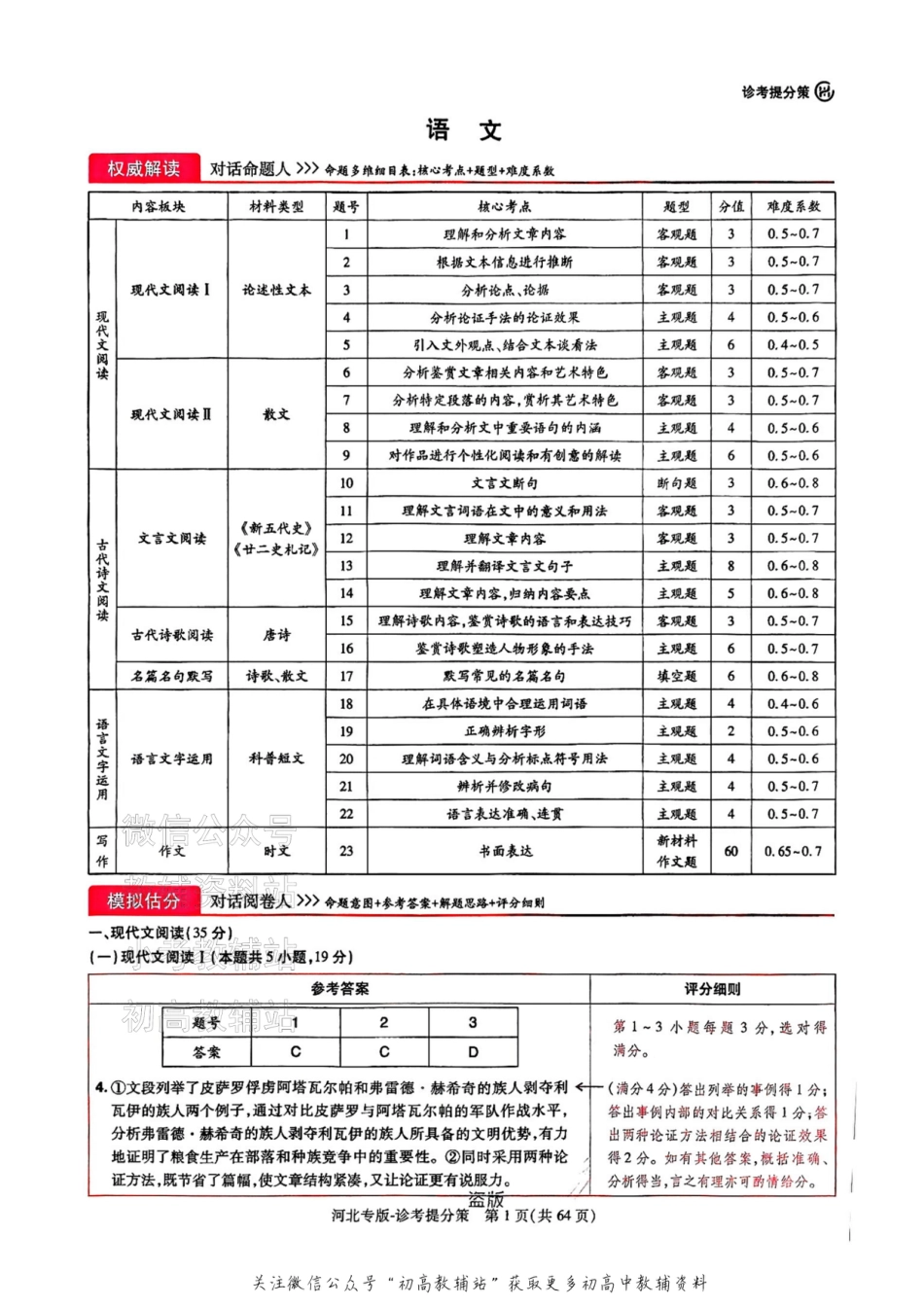 【语文DA（河北专版）】王后雄2025高考押题预测卷.pdf_第1页