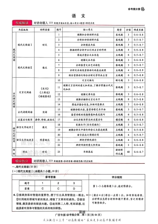 高考押题预测卷 2025广西专版 语文答案.pdf