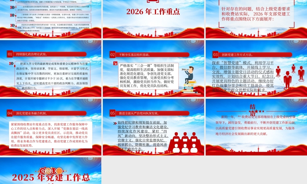 XX党支部2025年党建工作总结以推动党建与业务深度融合为目标全面加强党的各项建设.pptx