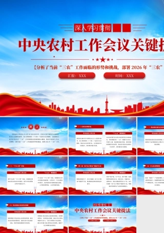 学习中央农村工作会议关键提法分析了当前三农工作面临的形势和挑战部署2026年三农工作.pptx