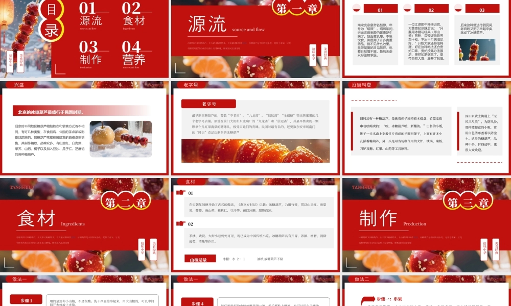 红色简约风冰糖葫芦介绍.pptx