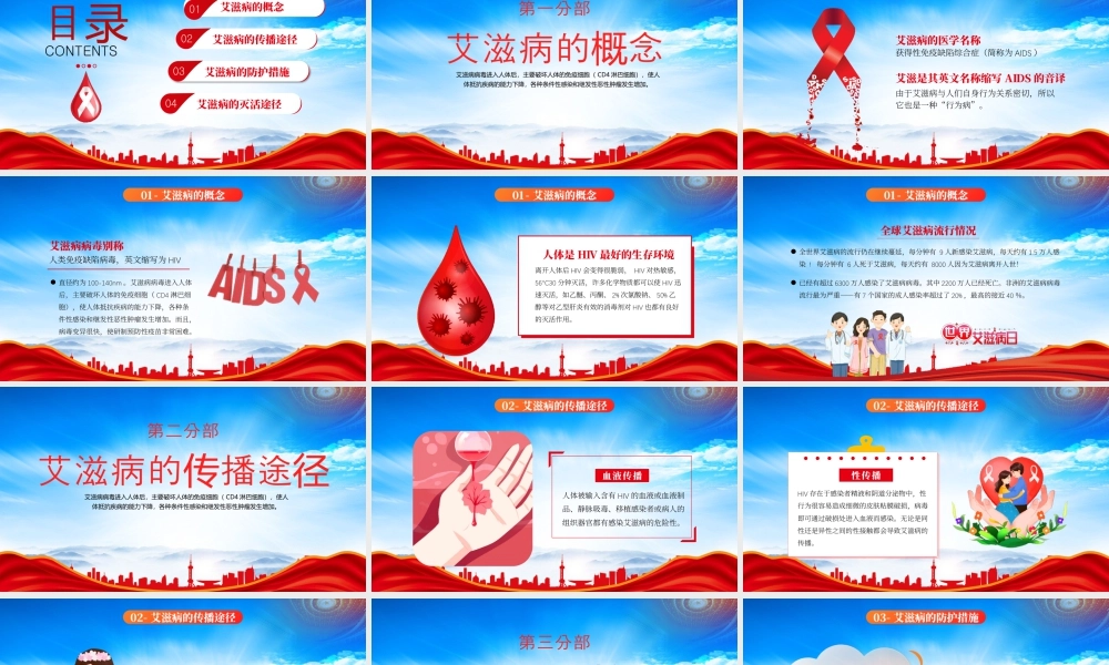 世界艾滋病日健康讲座艾滋病的传播途径艾滋病的防护措施.pptx