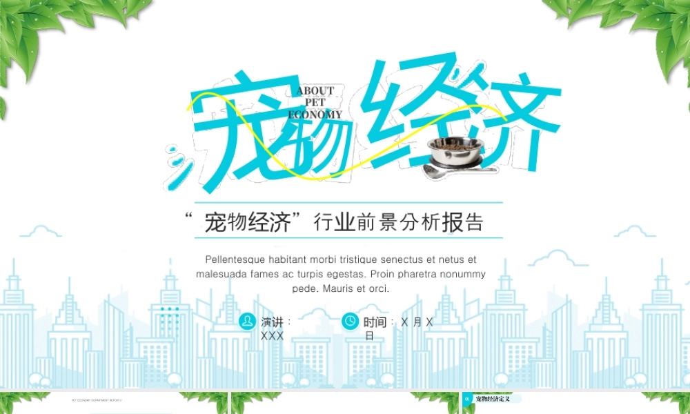 宠物经济行业前景分析报告行业前景趋势.pptx