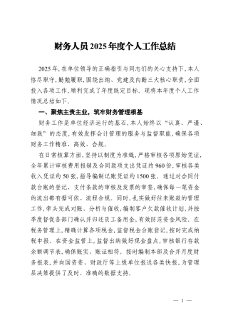 财务人员2025年度个人工作总结.docx