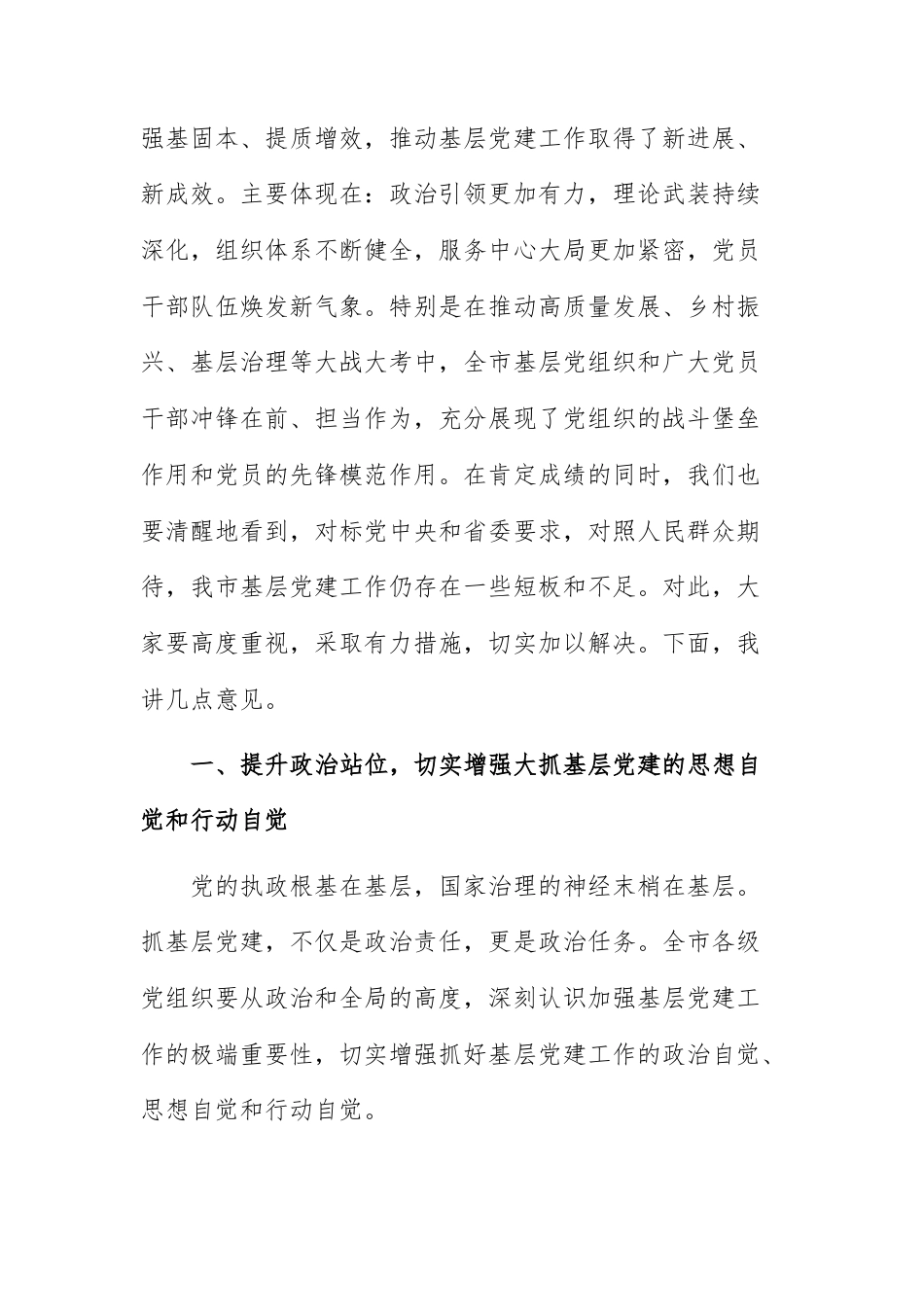 在2025年度党委（党组）书记抓基层党建工作述职评议会议上的讲话范文.docx_第2页