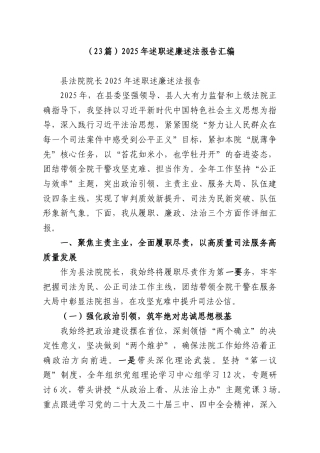 （23篇）2025年述职述廉述法报告汇编.docx