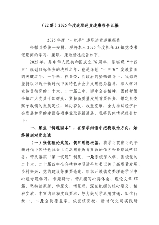 （22篇）2025年度述职述责述廉报告汇编.docx