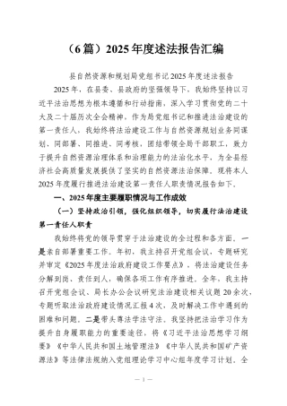 （6篇）2025年度述法报告汇编.docx