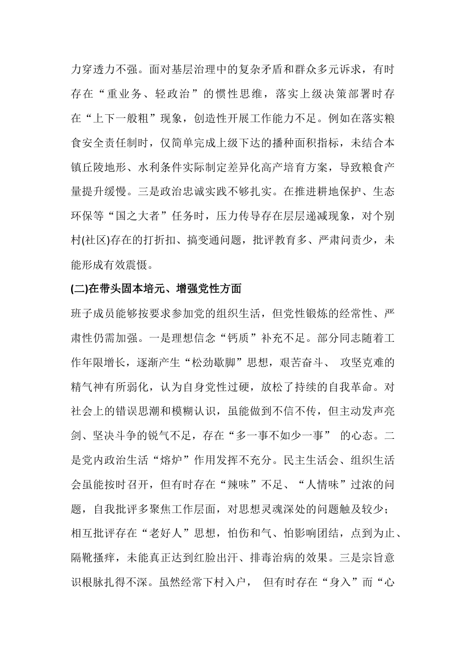 乡党委班子2026年“五个带头”对照检查发言材料4170字范文.docx_第2页