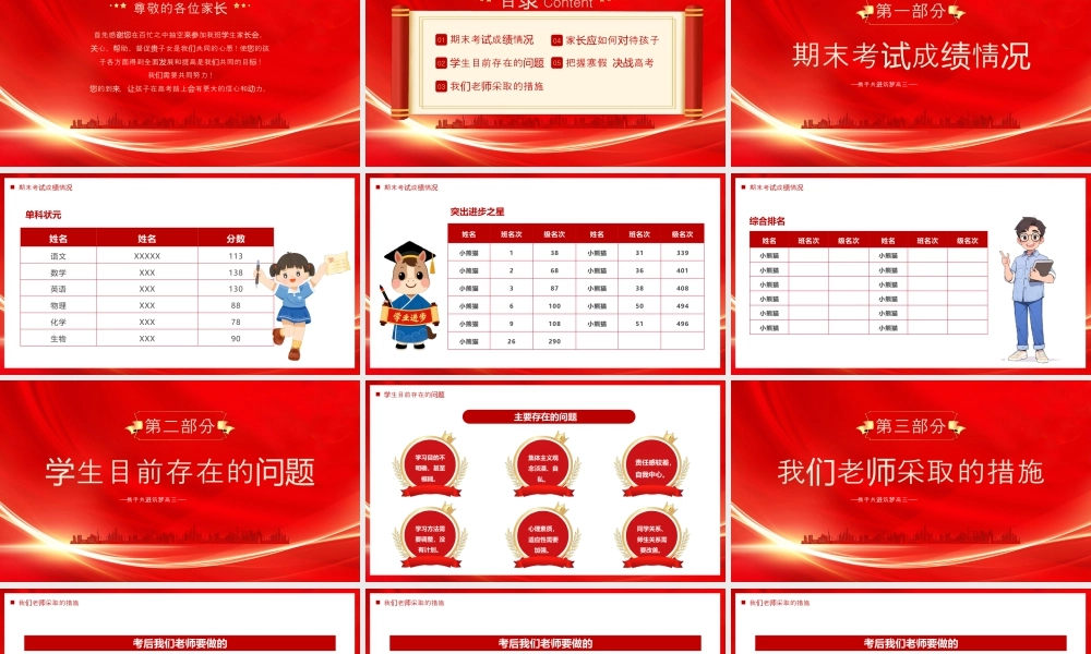 20XX年高三期末家长会携手共进筑梦高三.pptx