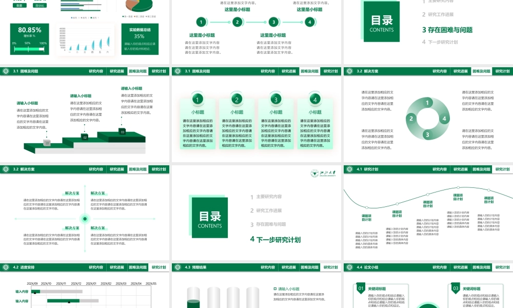 绿色系毕业论文中期报告.pptx