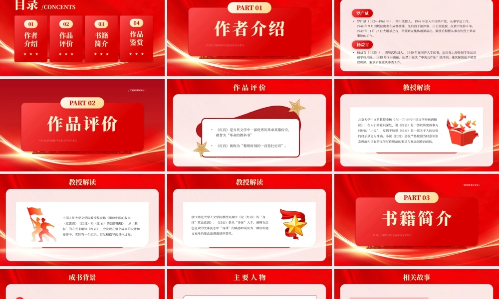 《红岩》读书分享会红岩史诗般的称号是重庆的光荣象征.pptx