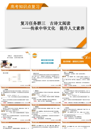 2026《衡中学案》高考一轮总复习 语文复习任务群3　专题7　分点突破　名句考查分析.pptx
